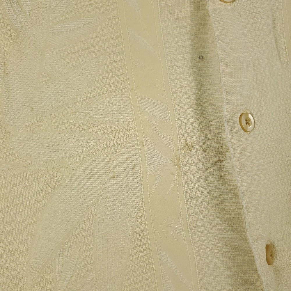 Tommy Bahama Shirt Mens Medium Yellow Hawaiian Button Up Short Sleeve * - Picture 3 of 8